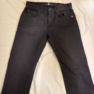 7 For All Mankind (SFAM) The Straight men's jeans, black, size 30, Made in USA